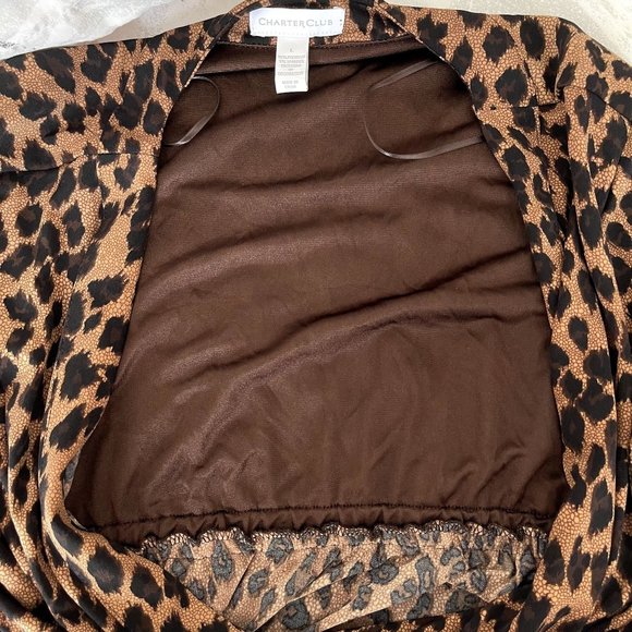 Charter Club Dress Size Large Leopard Animal Print Brown Black Gold EUC - Picture 6 of 9